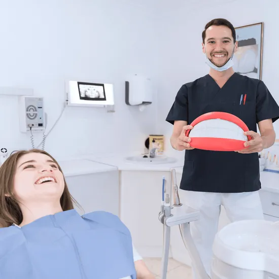 Bender Dental Associates dentist and patient